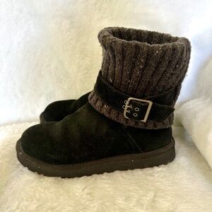 Ugg ankle boots with sweater cuff